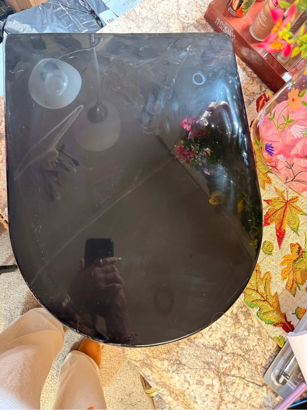 Gloss Black Decorative toilet seat - Home Accents